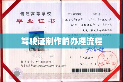 望谟驾驶证制作的办理流程