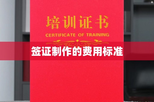 望谟签证制作的费用标准