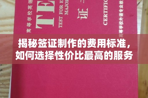 望谟揭秘签证制作的费用标准，如何选择性价比最高的服务？