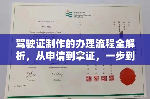 望谟驾驶证制作的办理流程全解析，从申请到拿证，一步到位！