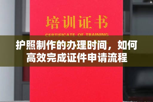 望谟护照制作的办理时间，如何高效完成证件申请流程