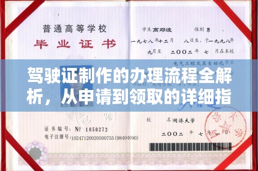 望谟驾驶证制作的办理流程全解析，从申请到领取的详细指南