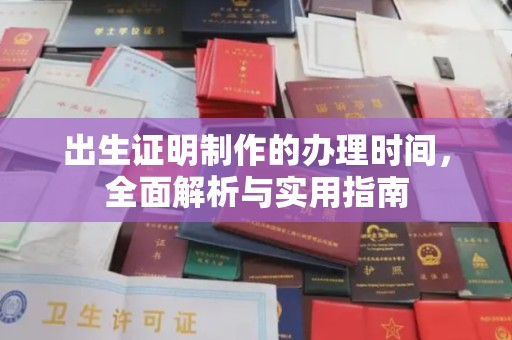 望谟出生证明制作的办理时间，全面解析与实用指南